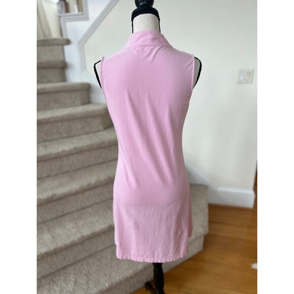 Spartina 449 Light Pink Sleeveless Quarter Zip Tennis Dress - Picture 5 of 8